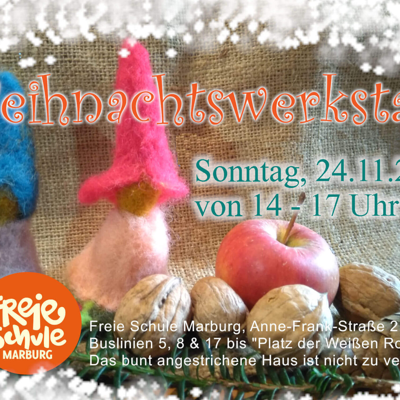 Weihnachtswerkstatt in der Freien Schule Marburg